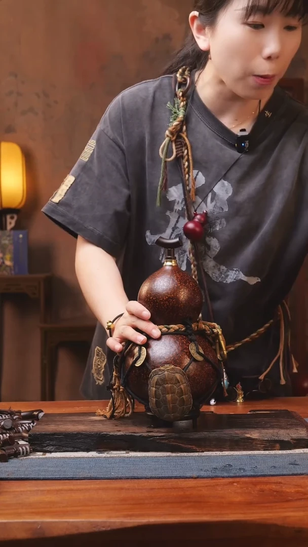 1074号精品大漆葫芦防腐防渗装水茶酒
