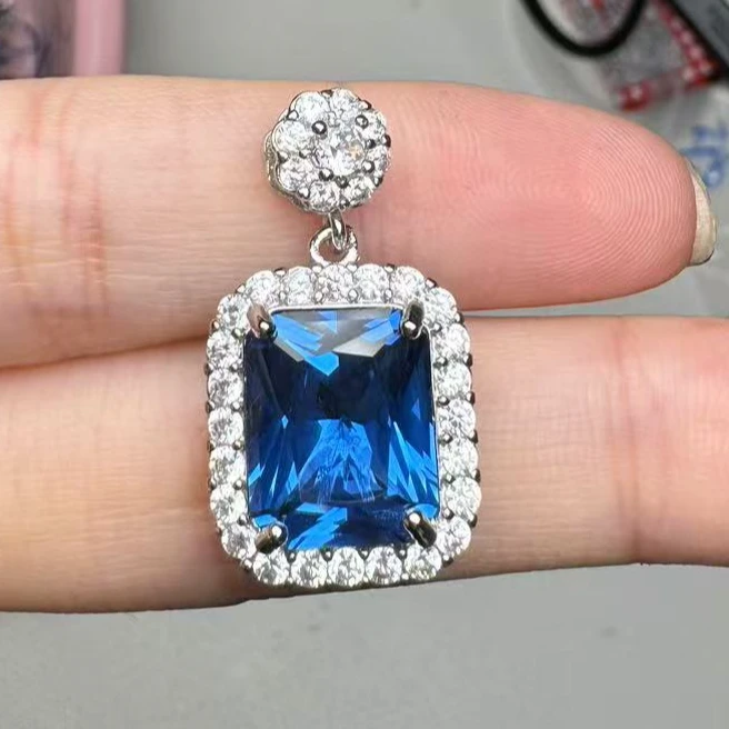 合成(培育)尖晶石气质时尚-精工合金培育吊坠配链376