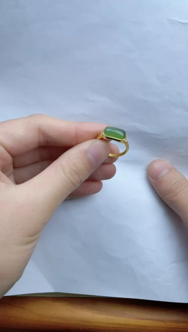 【闪购商品】和田玉戒指银S925镶嵌戒指kk