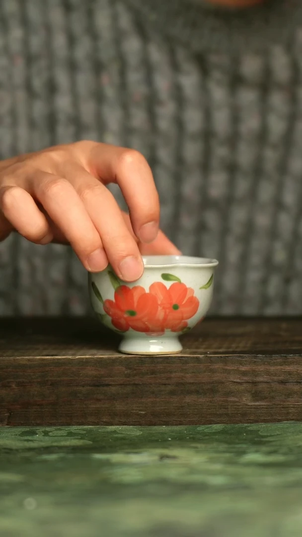 陶瓷青诗集手工手绘瓷器