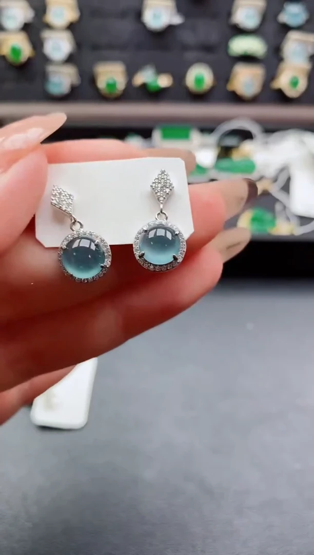 银S925镶嵌戒指翡翠1