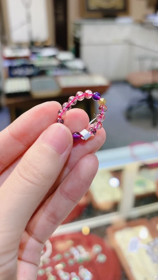 【闪购商品】水晶指环18K金镶嵌超七指环