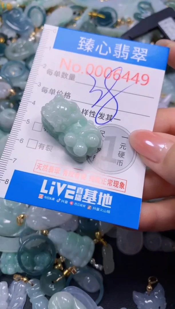 吊坠(不含链)未镶嵌翡翠6449
