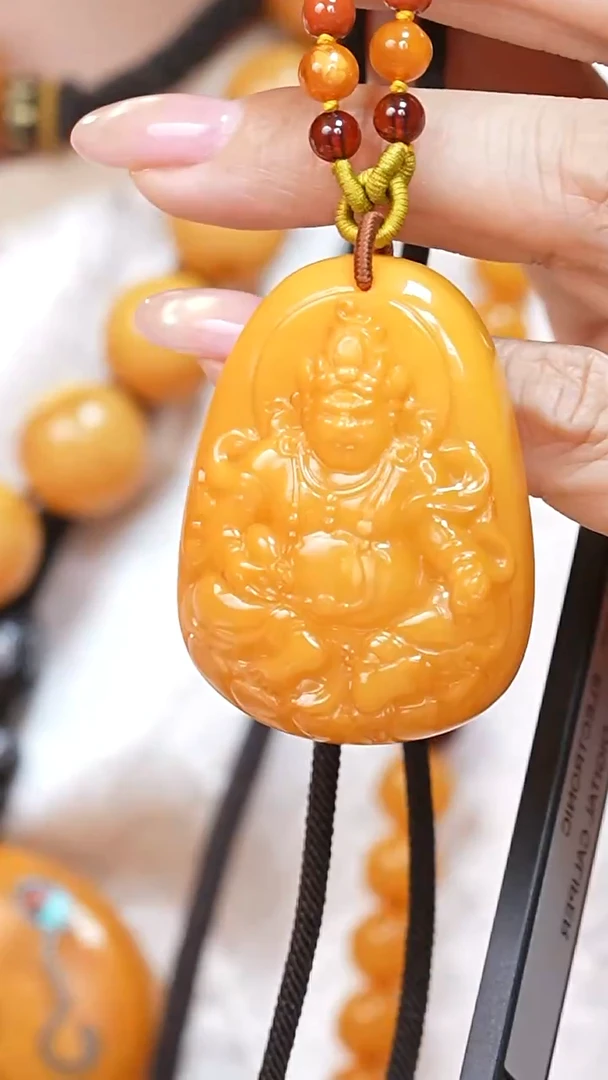 蜜蜡颈饰未镶嵌0283天然蜜蜡珠宝奇石云端妖孽全部保真