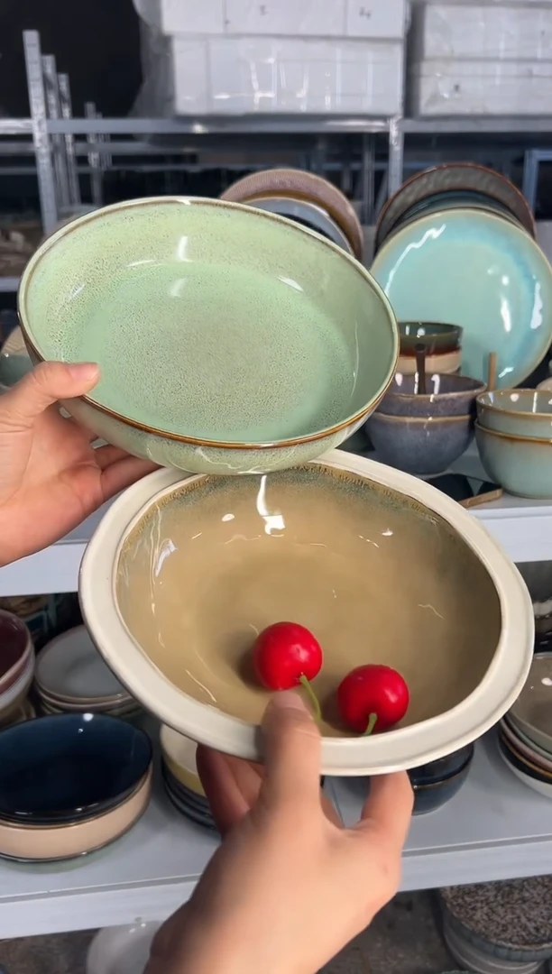 陶瓷外贸尾货瑕疵满20包邮X2 深盘组合