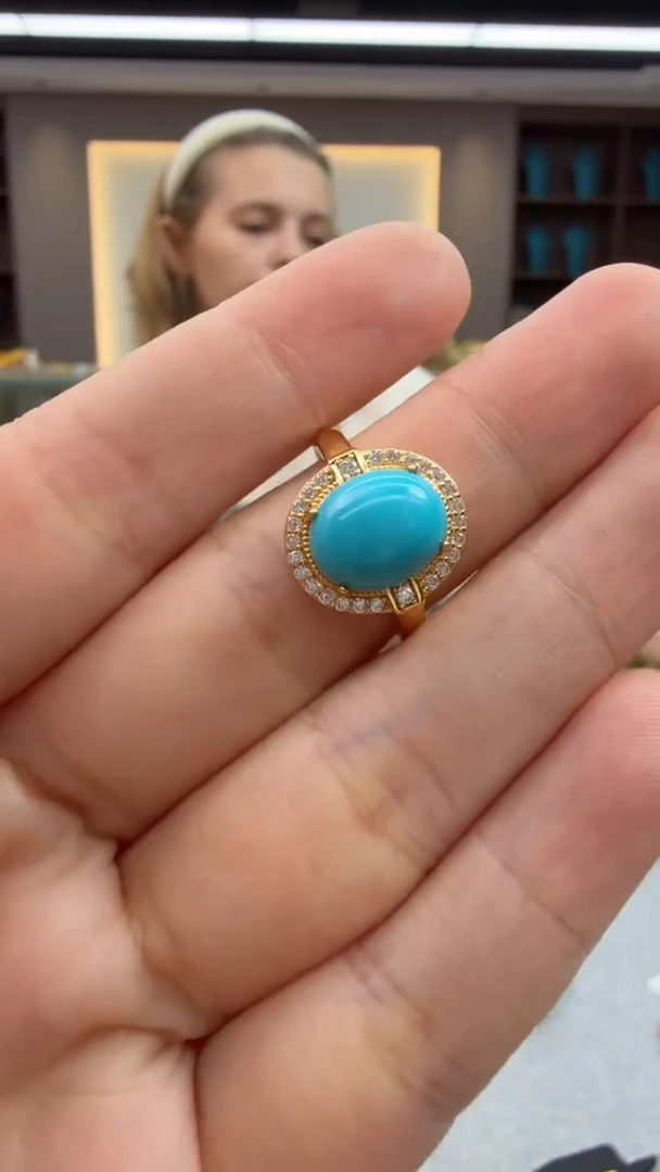 绿松石未镶嵌戒指159秒拍号 假一罚三