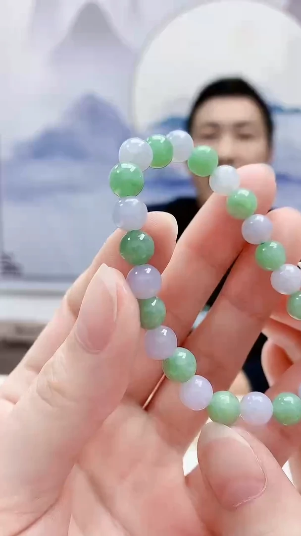未镶嵌定制翡翠4831ry-毛货手串22