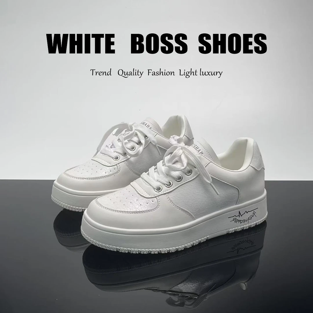 设计师款休闲板鞋厚底百搭小白鞋新款女鞋低帮休闲鞋 1013-1