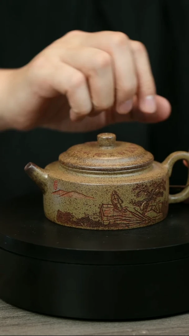 茶壶紫砂大***鹅H1921李琴柴烧平底德中