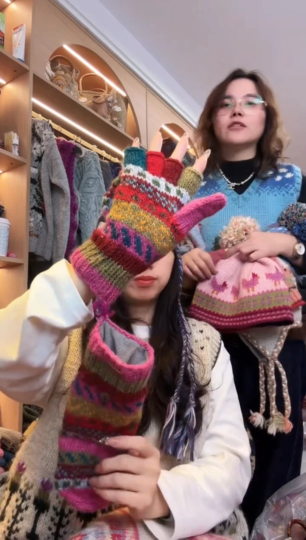 羊毛多****༗百羊毛五指手套A806