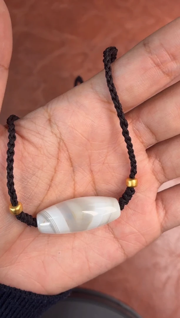 未镶嵌吊坠(赠链)玛瑙/玉髓噶玛珠宝缠丝玛瑙32mm