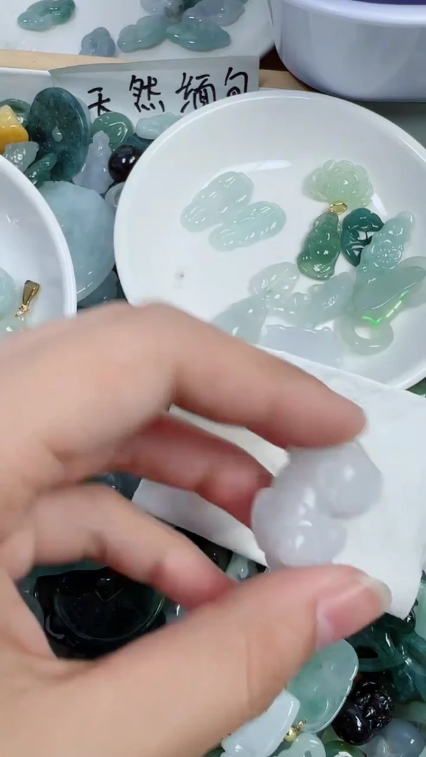 散珠翡翠357号链接，A货翡翠