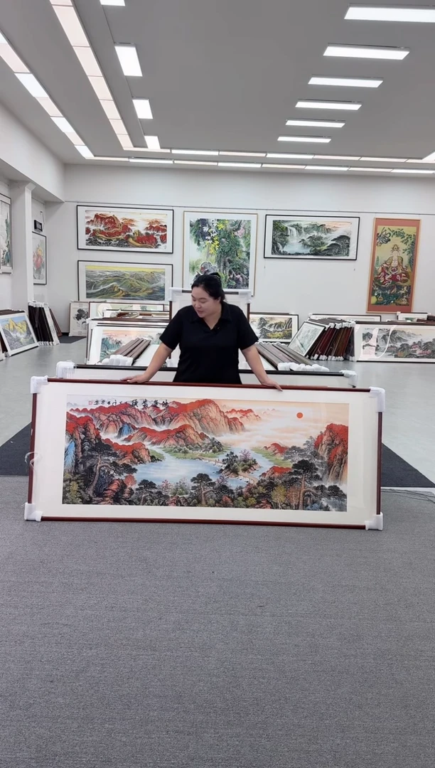 国画手绘  219*88  鸿运当头