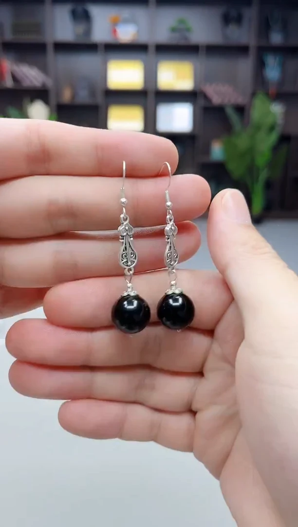 未镶嵌黑曜岩耳饰314000