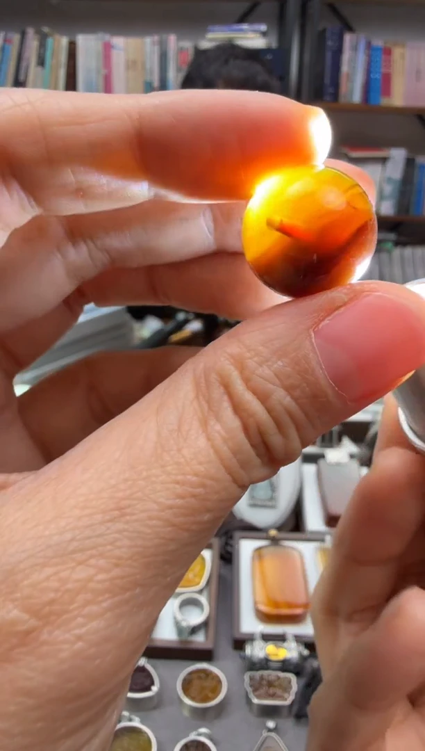 琥珀颈饰未镶嵌单珠12-17.5