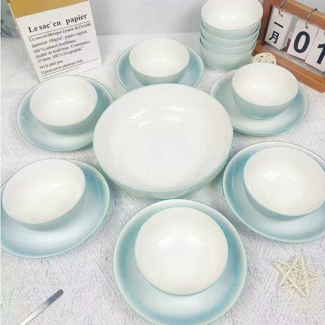 网红创意家用釉下彩工艺蓝星空套装组合