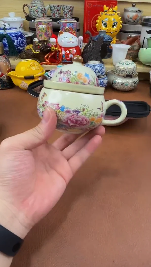 陶瓷茶具摆件旅行套组