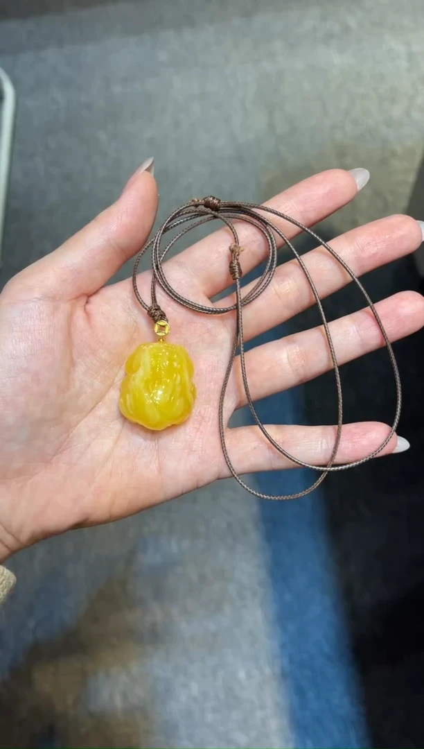 【闪购商品】琥珀珠宝奇石18K金镶嵌貔貅