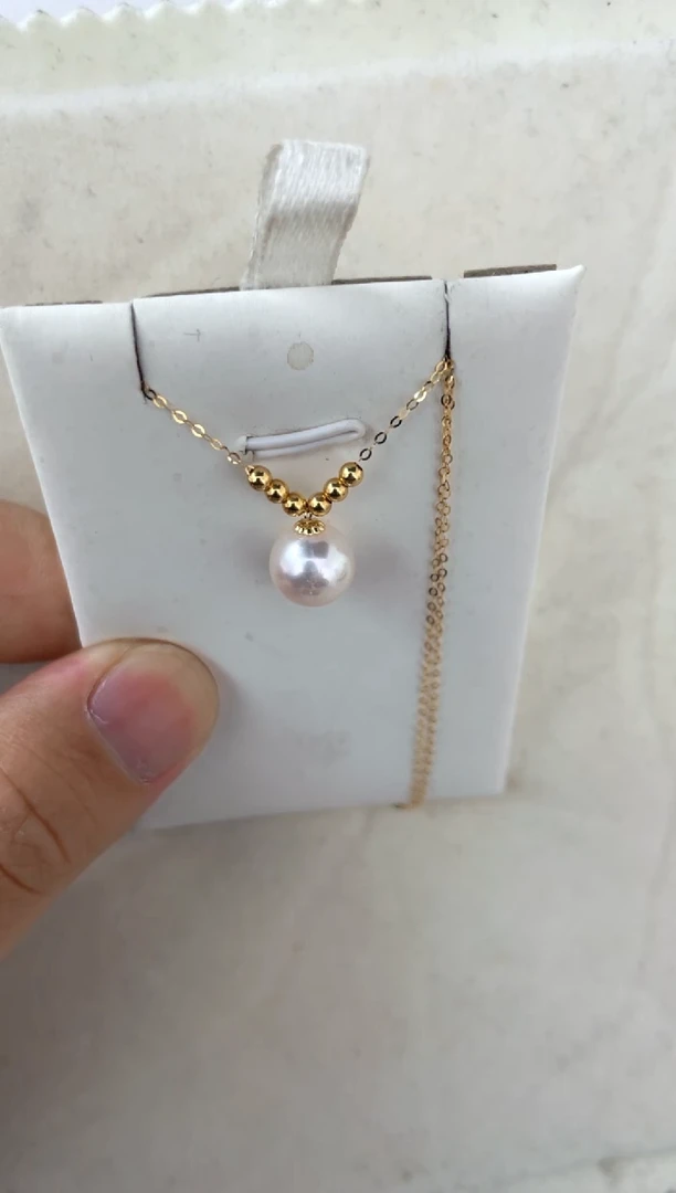 【闪购商品】海水珍珠颈饰18K金镶嵌吊坠