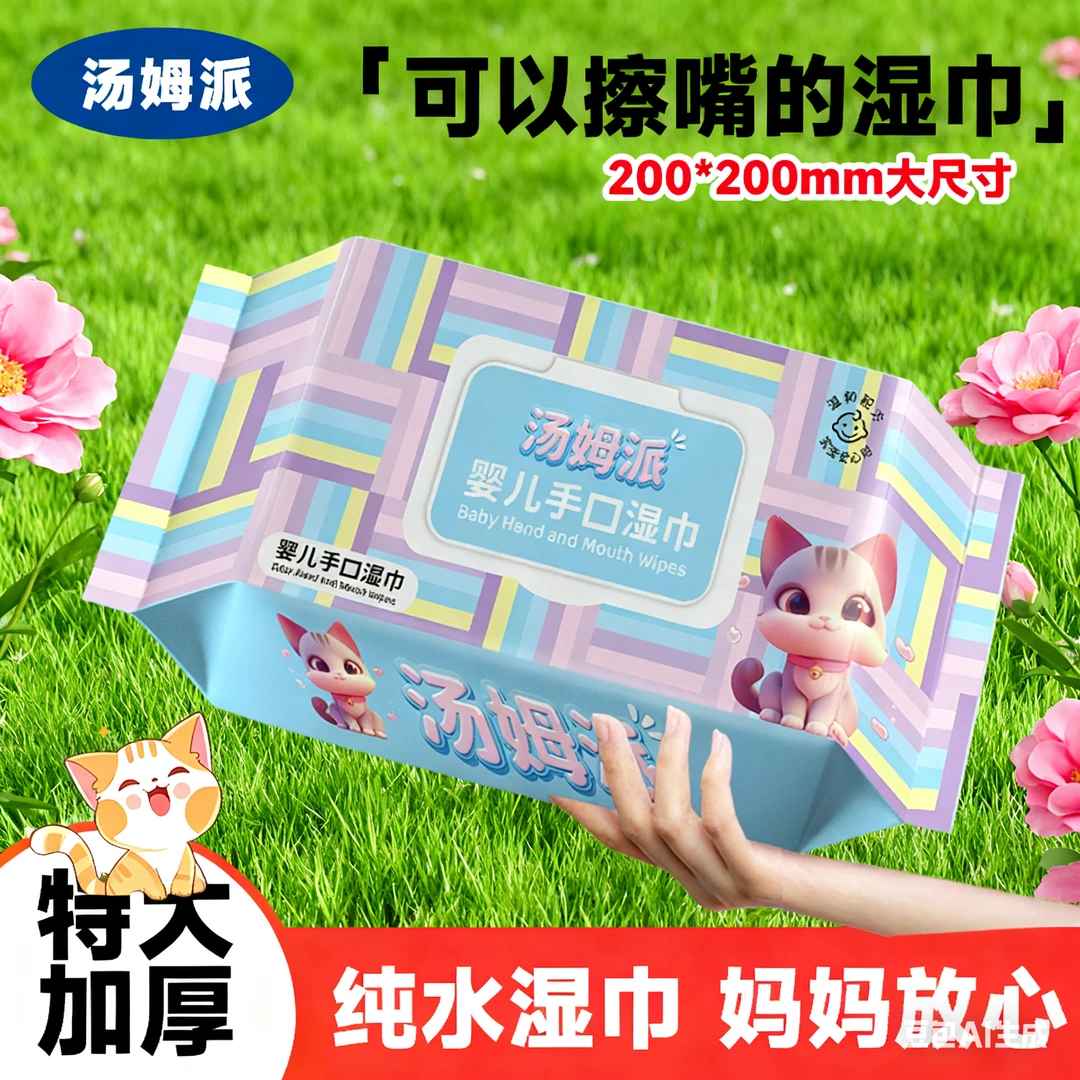 超大包婴儿湿巾手口屁专用新生儿宝宝幼儿童湿纸巾家用幼儿园大包