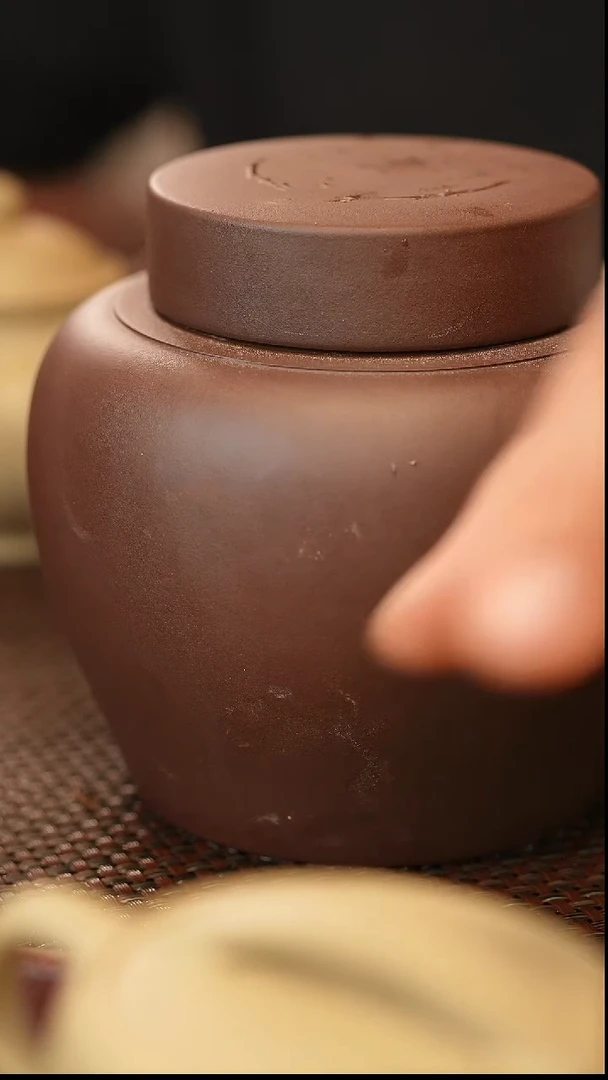茶壶紫砂原矿手工制作茶叶罐