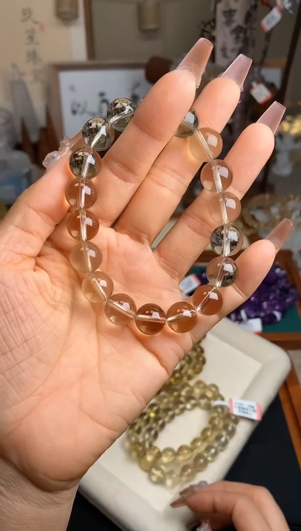 【闪购商品】水晶手串未镶嵌11m啤酒黄水晶