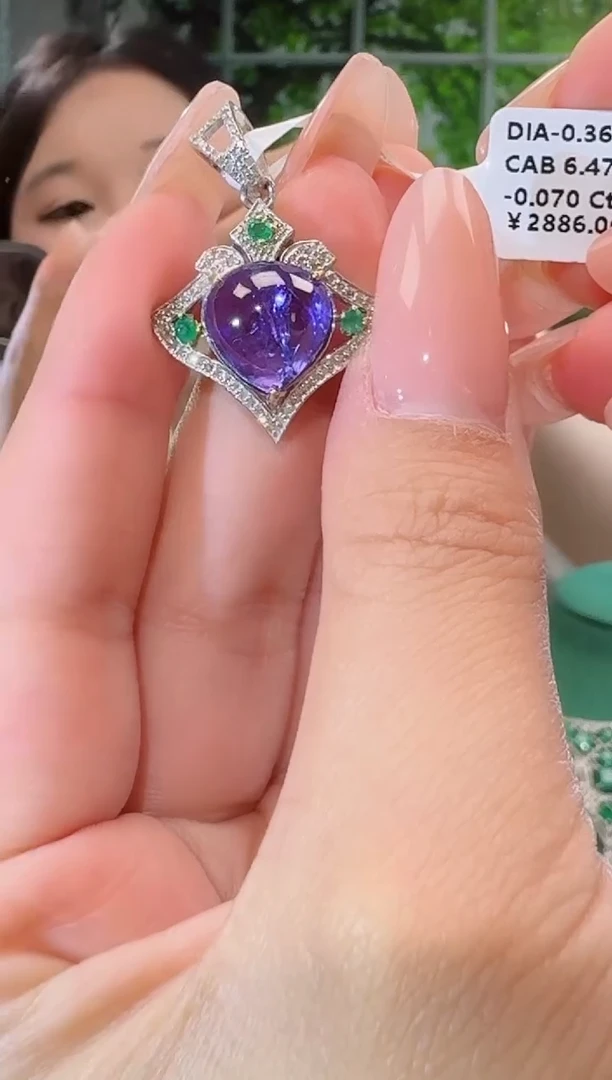 银S925镶嵌戒指坦桑石戒指