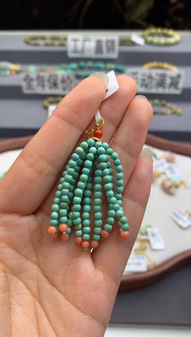 未镶嵌绿松石流苏亿**?茜.G217