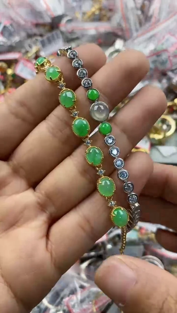 银S925镶嵌戒指翡翠555              4