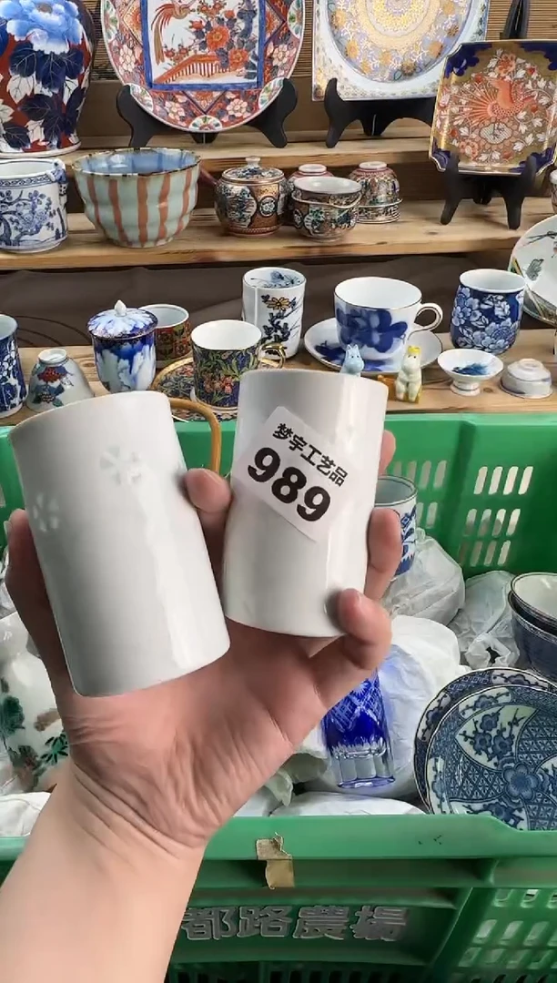 瓷片铭**产平安玉凤青花手绘989