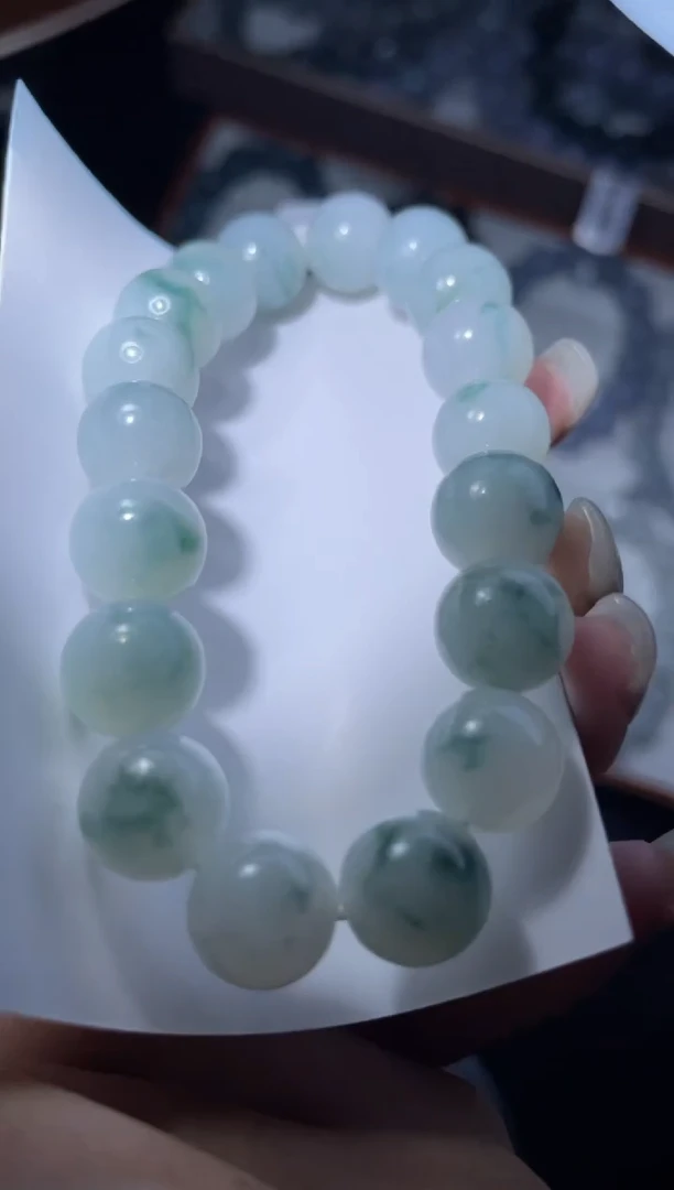 【闪购商品】定制翡翠未镶嵌天然缅甸A货翡翠手串49尺寸10+