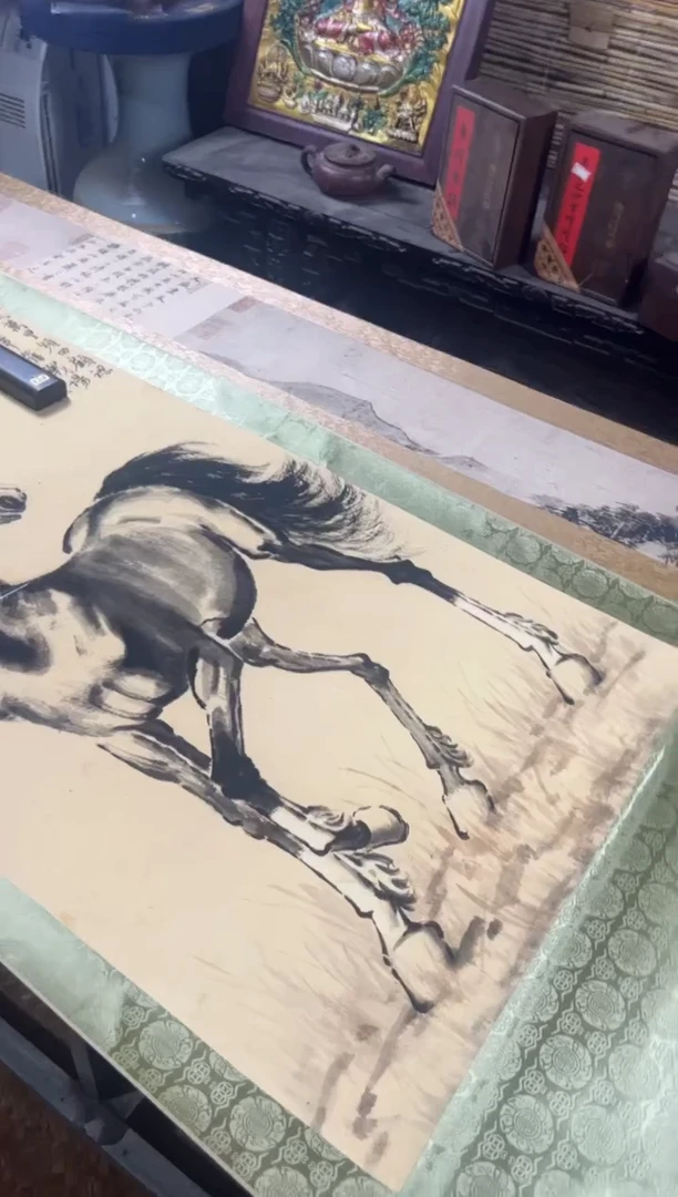 绘画玉骏 防 中堂 (收到货有问题联系客服)