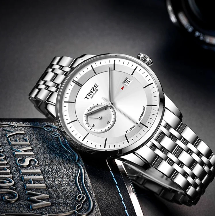 天际表精钢防水机械表经典夜光男款气质轻奢百搭商场专柜原装腕表