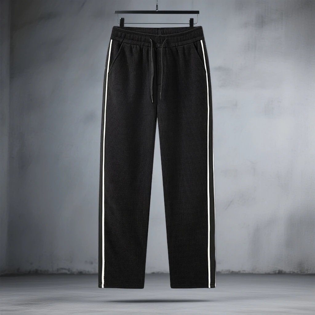 灯芯绒保暖运动裤男宽松直筒秋冬季款休闲长裤子男士加绒加厚卫裤