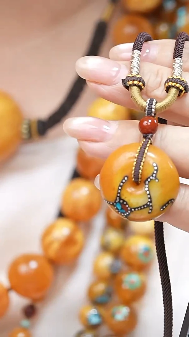 蜜蜡颈饰未镶嵌3269天然蜜蜡珠宝奇石全部保真