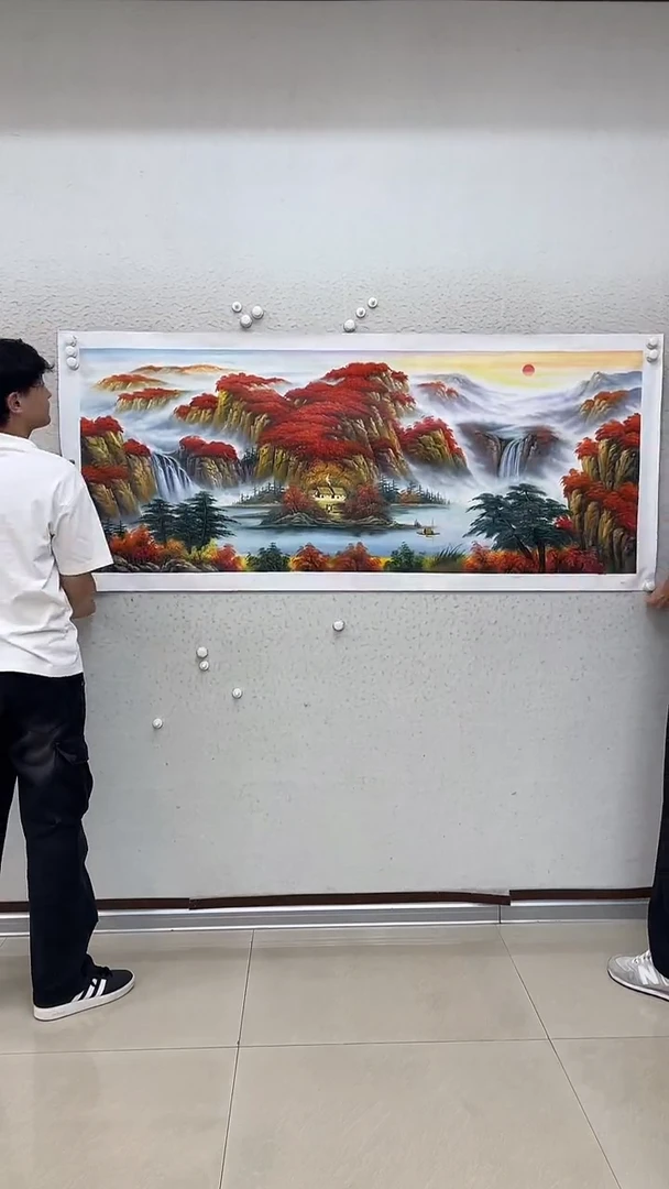 油画油画麻布-约70-180厘米-山水-4