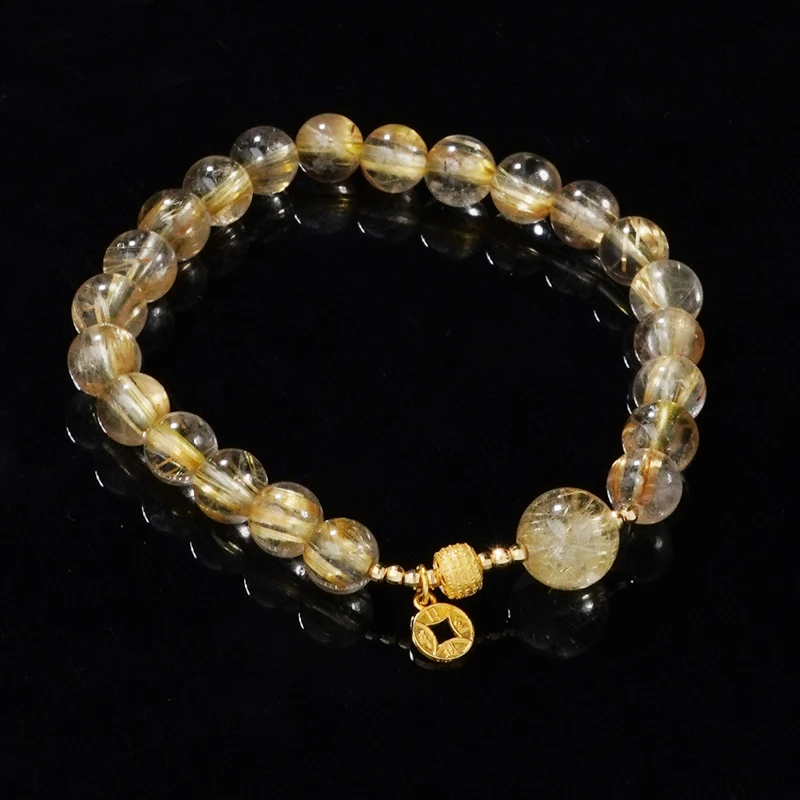 金研珠宝  板钛晶18K金手串（多样性发其一）