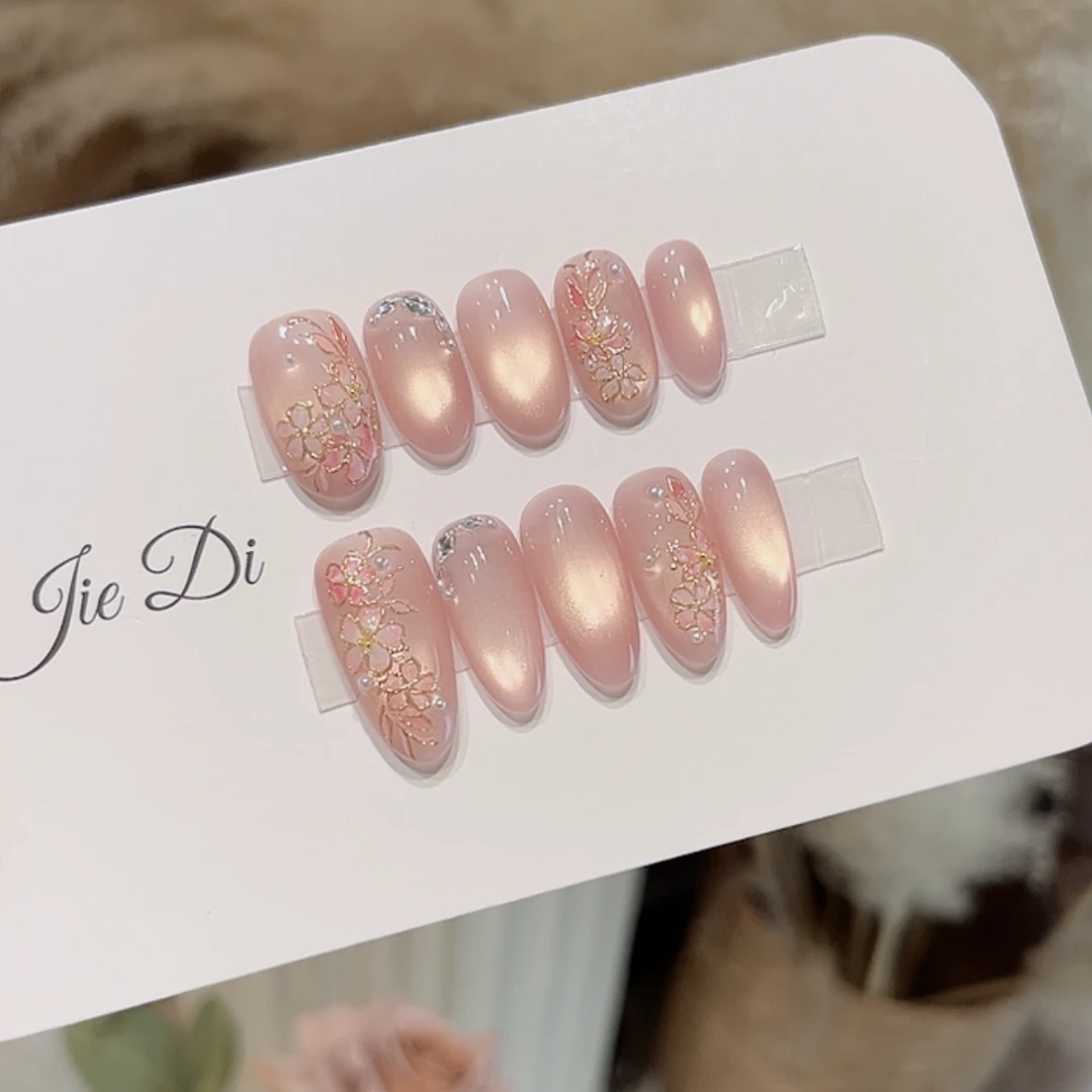 【折春枝】姐弟纯手工穿戴美甲时尚精致花簇唯美款BB562