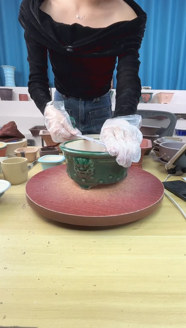 紫砂花盆浅草紫砂花盆微瑕