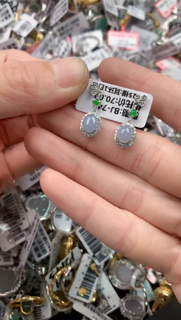 银S925镶嵌戒指翡翠10              8