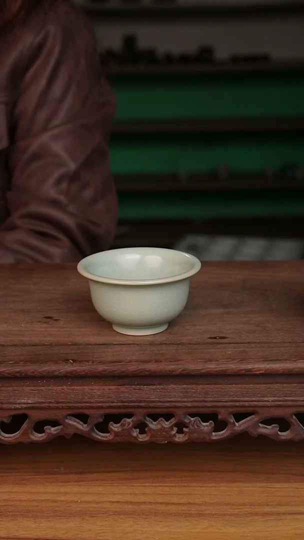 杯仿古厚胎压手杯一级