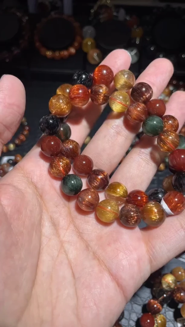 【闪购商品】水晶手链未镶嵌发晶多宝单圈A11（多样性发其一）