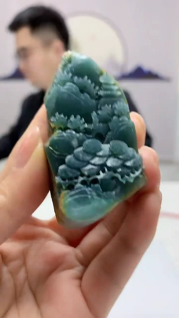 【闪购商品】定制翡翠未镶嵌5153ms-毛货162山水