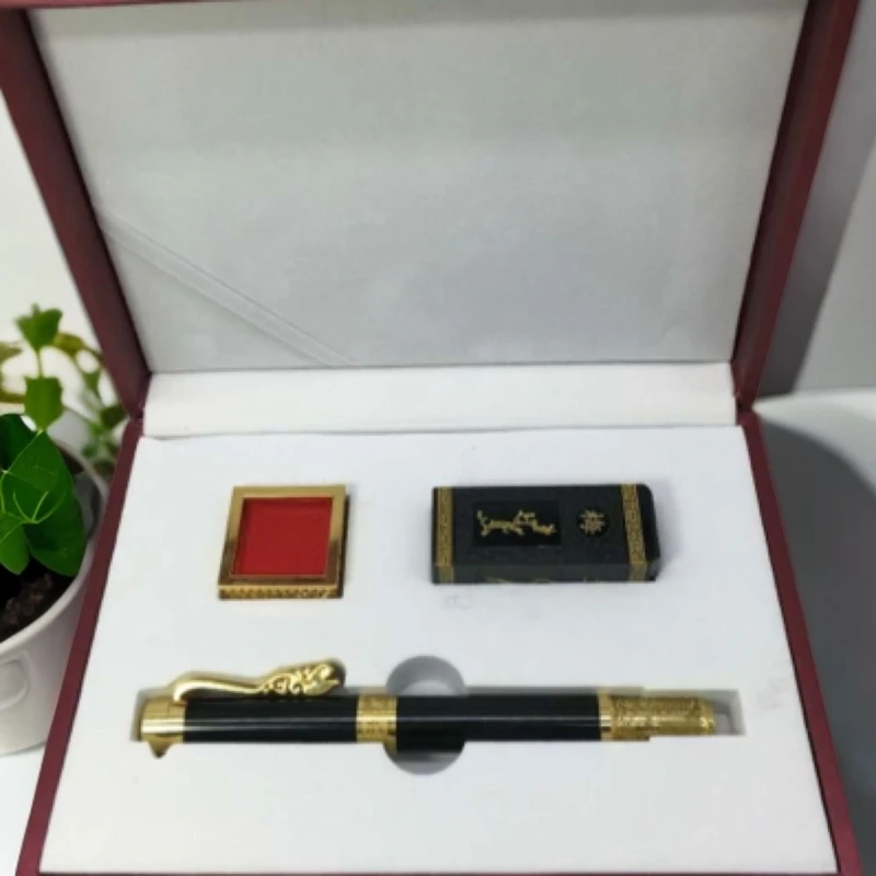 和田玉青玉钢笔礼盒先鉴后发多样性发货