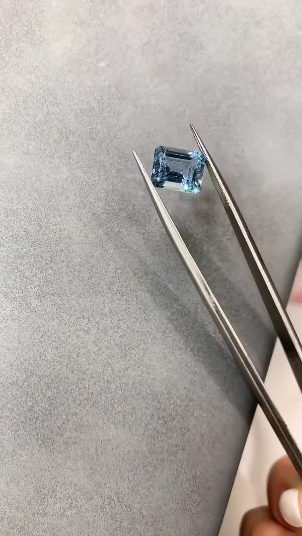 未镶嵌笔搁海蓝宝石海蓝宝石裸石3.4ct