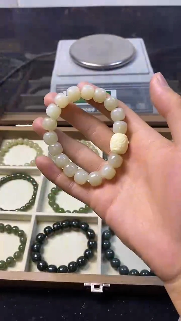 未镶嵌手串和田玉锦*主播推荐！！
