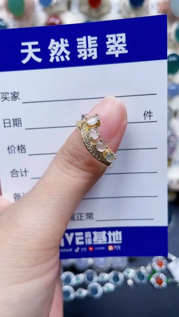 银S925镶嵌戒指翡翠272