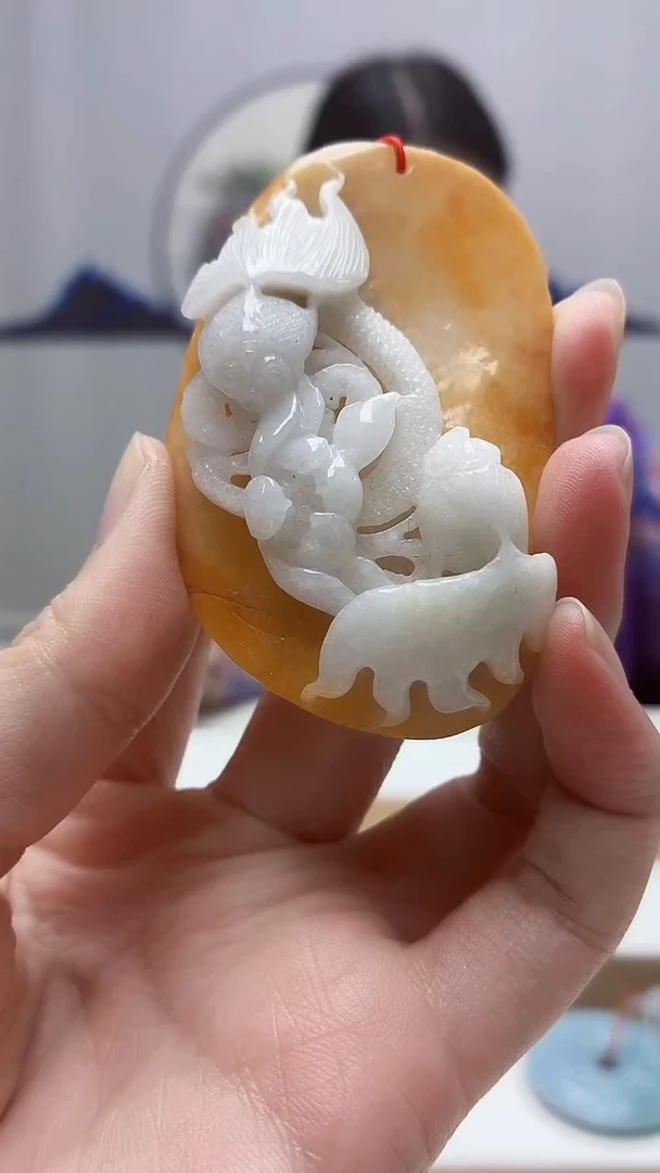 未镶嵌定制翡翠4812zm-毛货挂件42