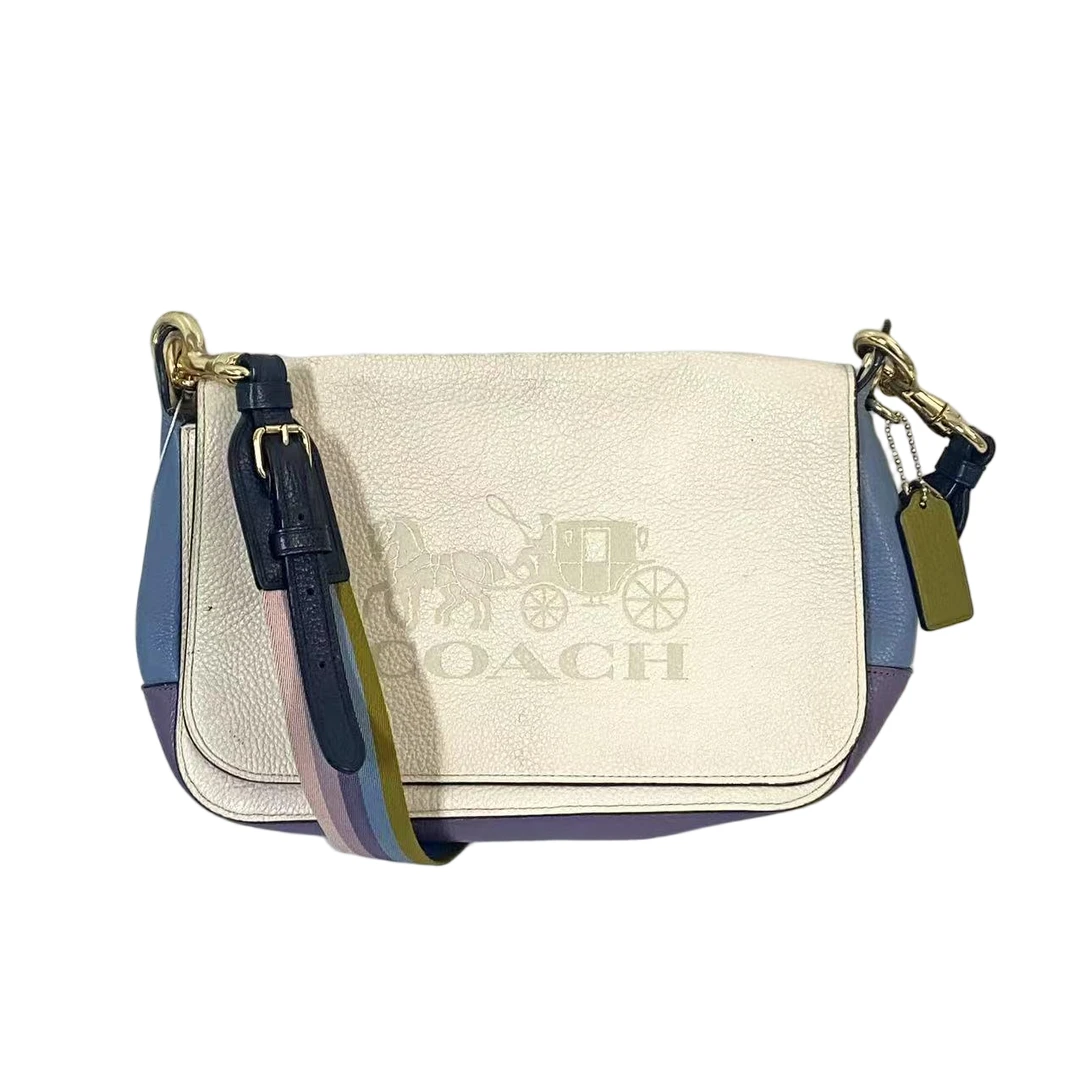 95新 COACH/蔻驰 三色拼皮单肩斜挎包 AF-10896-D