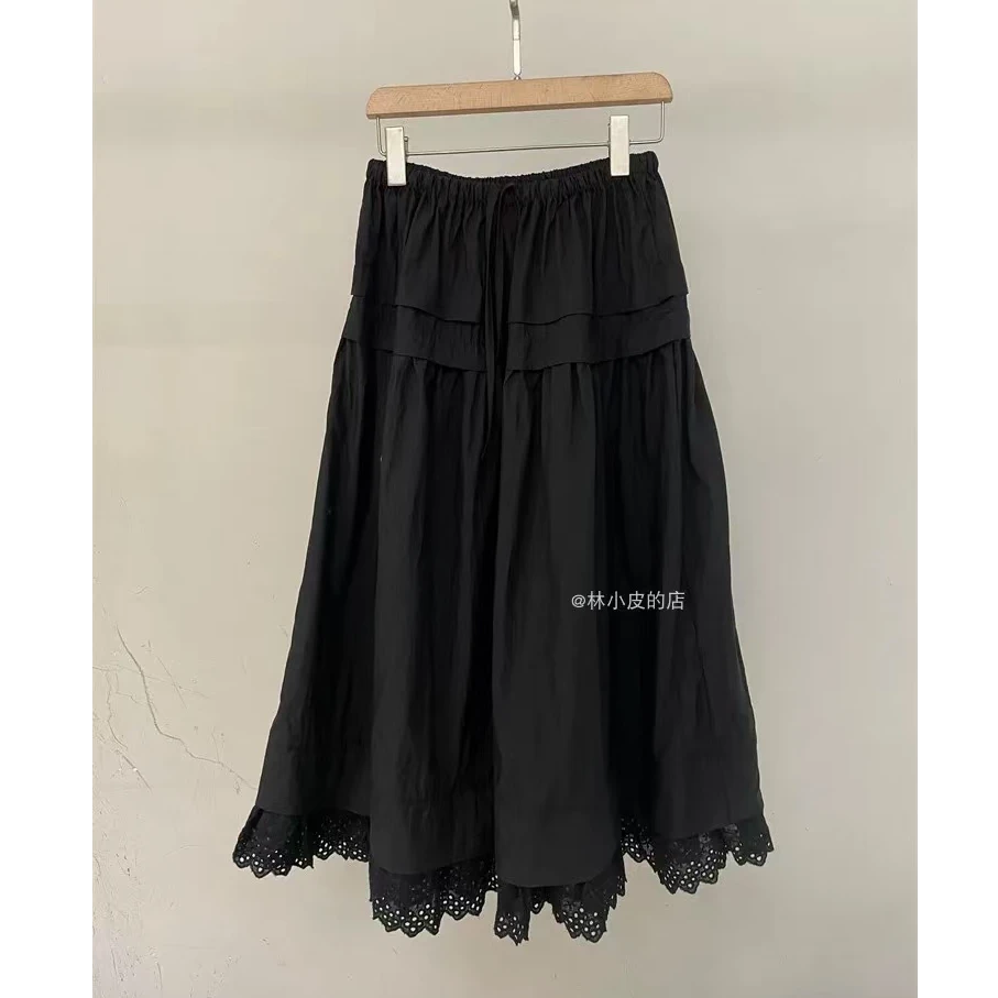 g206 欧货新款百搭气质高腰半身裙夏季松紧腰百褶裙